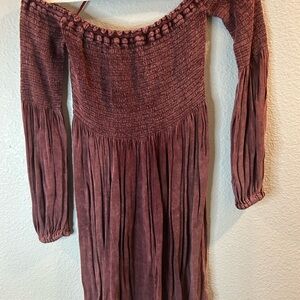 Chaser Textured Dress in Rich Burgundy